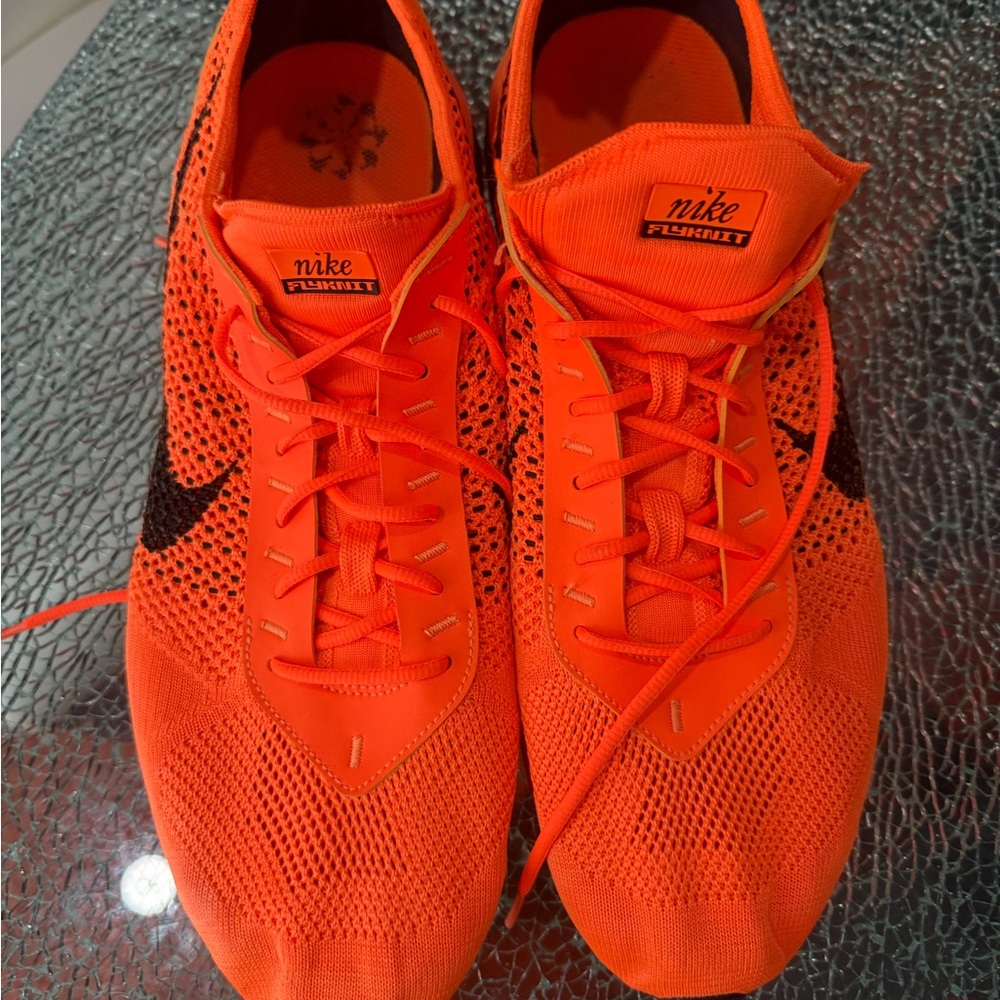 Nike Men's Bright Orange Flyknit Sneakers